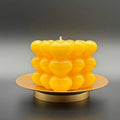 Heart Bubble Beeswax Candle | Unscented, Clean-Burning Glow