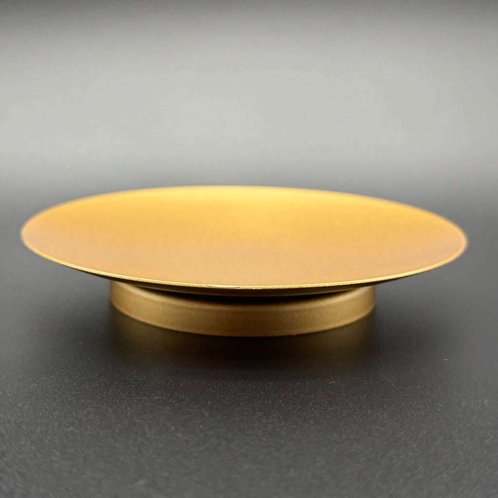 Gold Iron Candle Plate