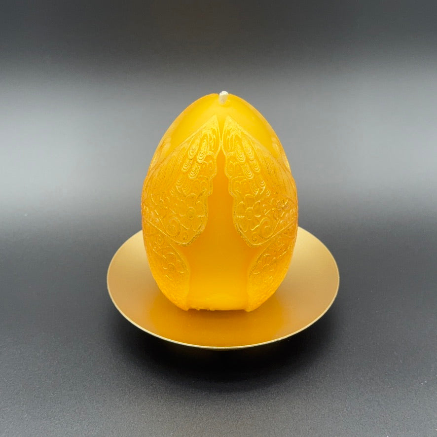 Moth Gathering Beeswax Candle | Unscented, Clean-Burning Glow