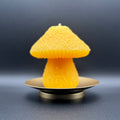 Mushroom Beeswax Candle | Unscented, Clean-Burning Glow