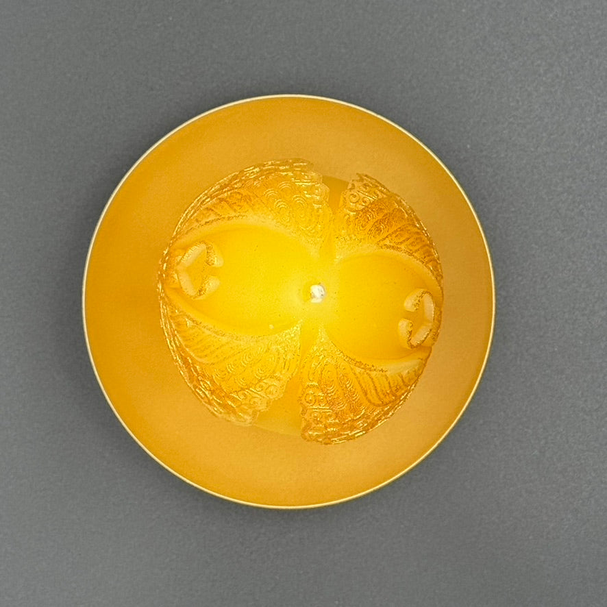 Moth Gathering Beeswax Candle | Unscented, Clean-Burning Glow