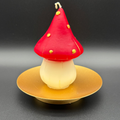 Fairy Mushroom Beeswax Candle | Whimsical, Warm Glow