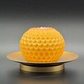Dahlia Flower Beeswax Candle | Unscented, Clean-Burning Glow
