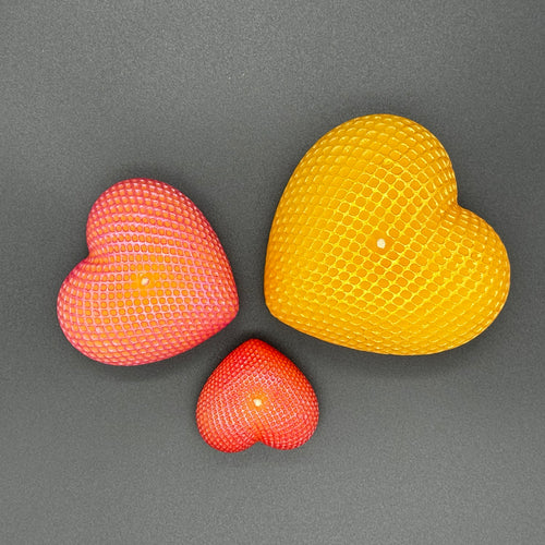 Glowing Heart Beeswax Candle | Unscented, Clean-Burning Glow