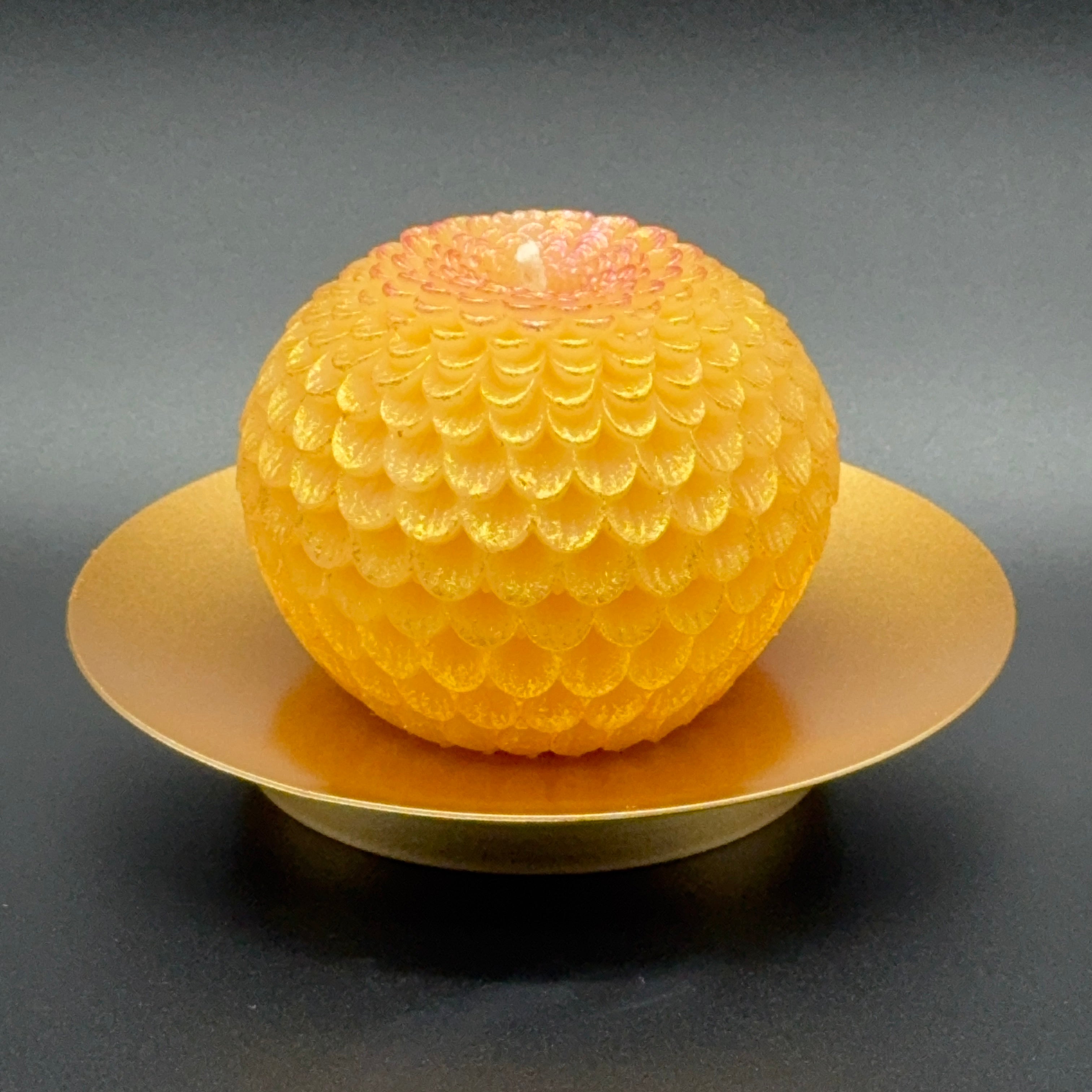 Dahlia Flower Beeswax Candle | Unscented, Clean-Burning Glow