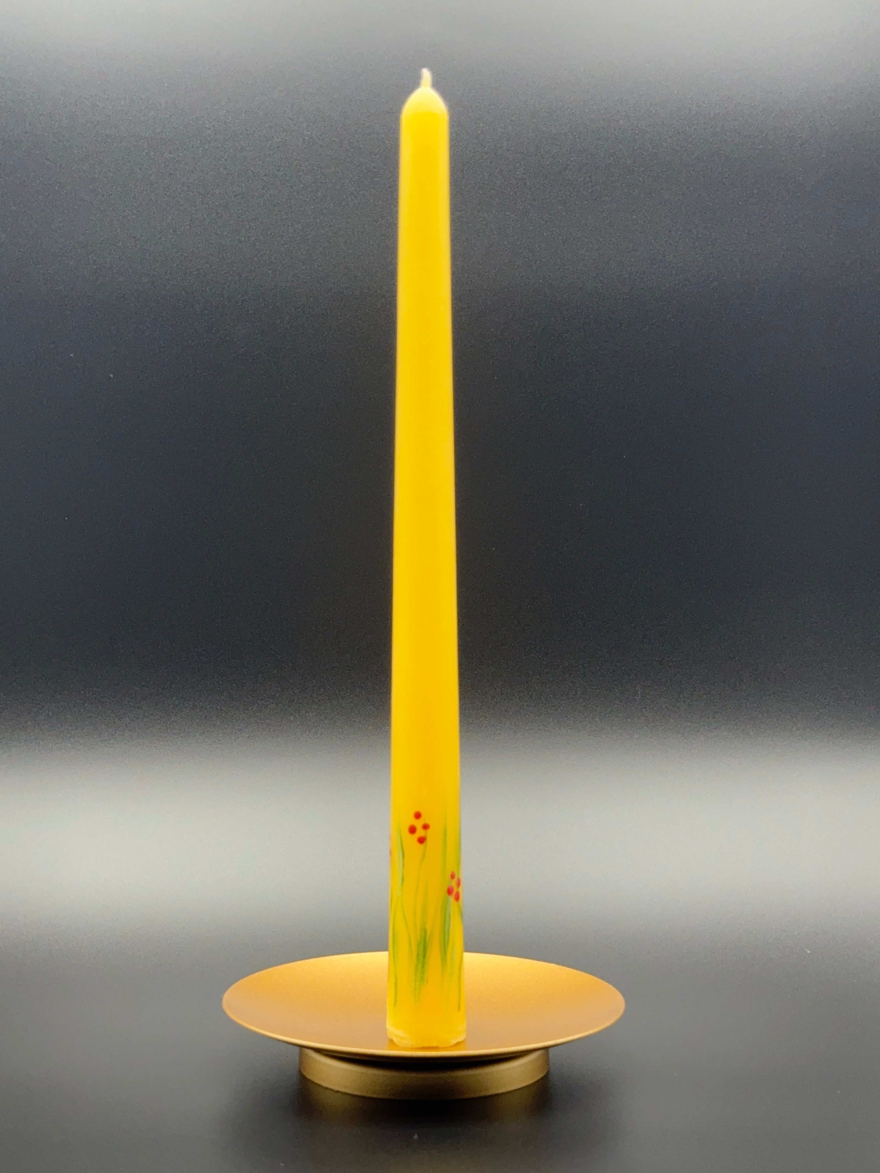 Taper Candle - Natural Colour Beeswax - No Tear