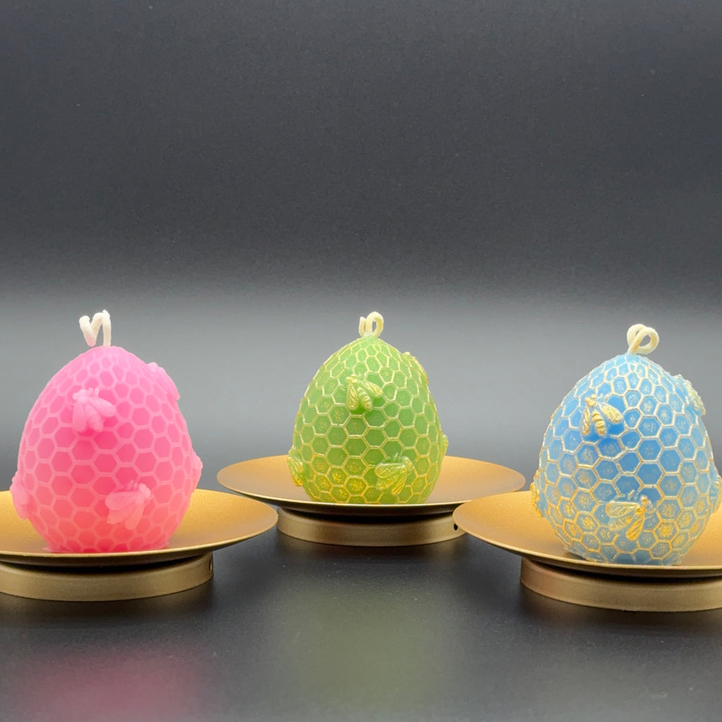 Honeycomb Beeswax Candle | Unscented, Clean-Burning Glow