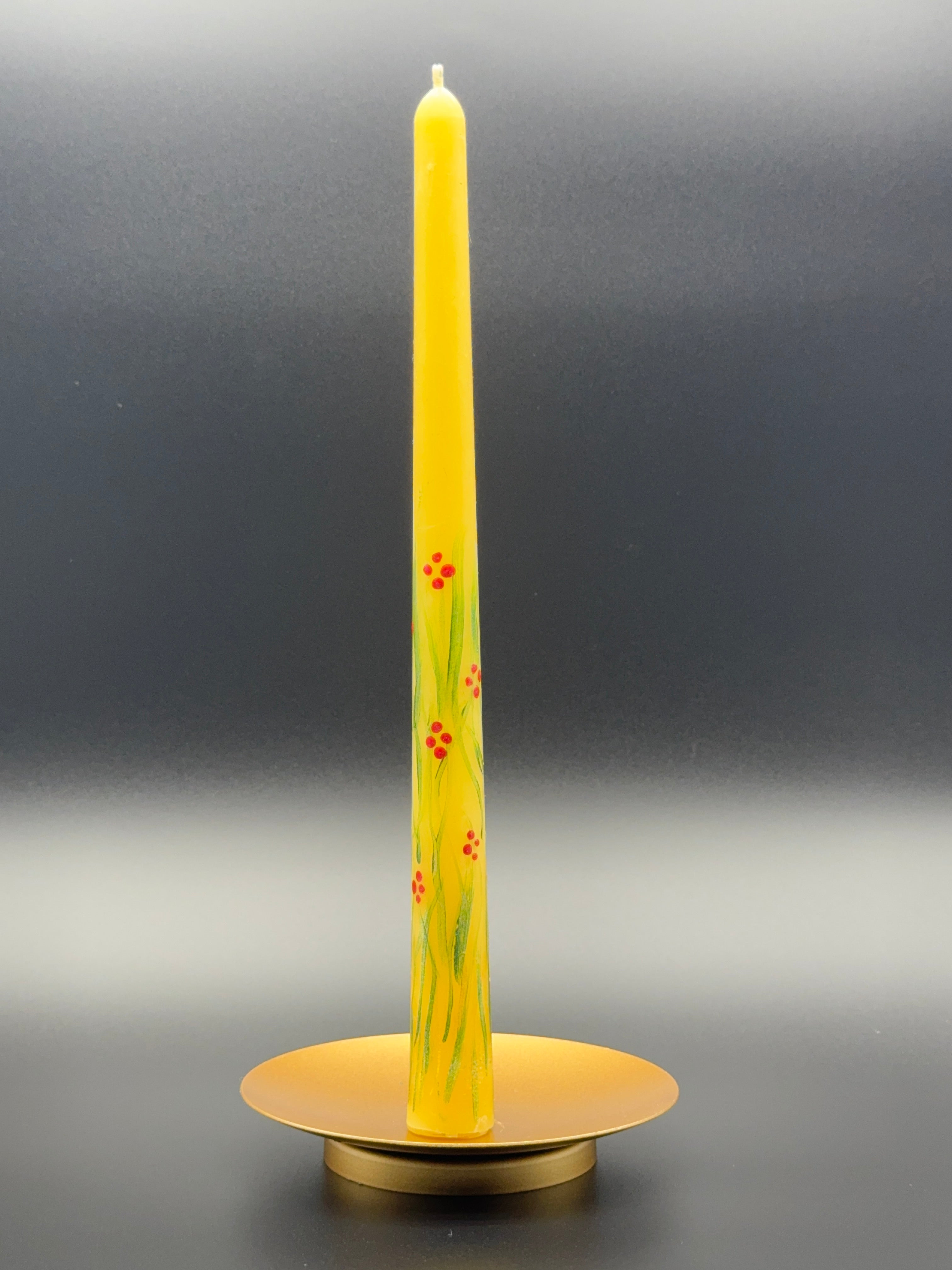 Taper Candle - Natural Colour Beeswax - No Tear