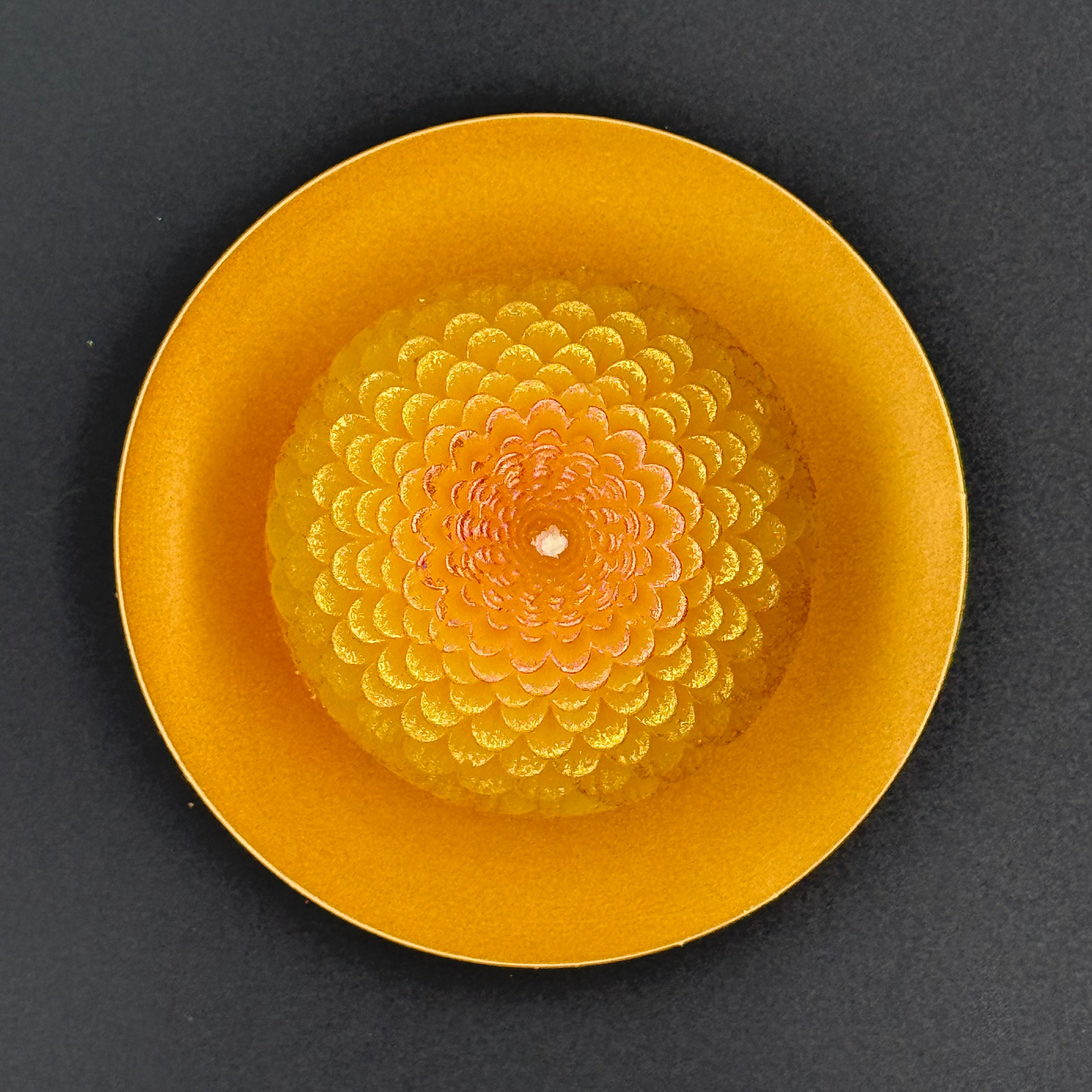 Dahlia Flower Beeswax Candle | Unscented, Clean-Burning Glow