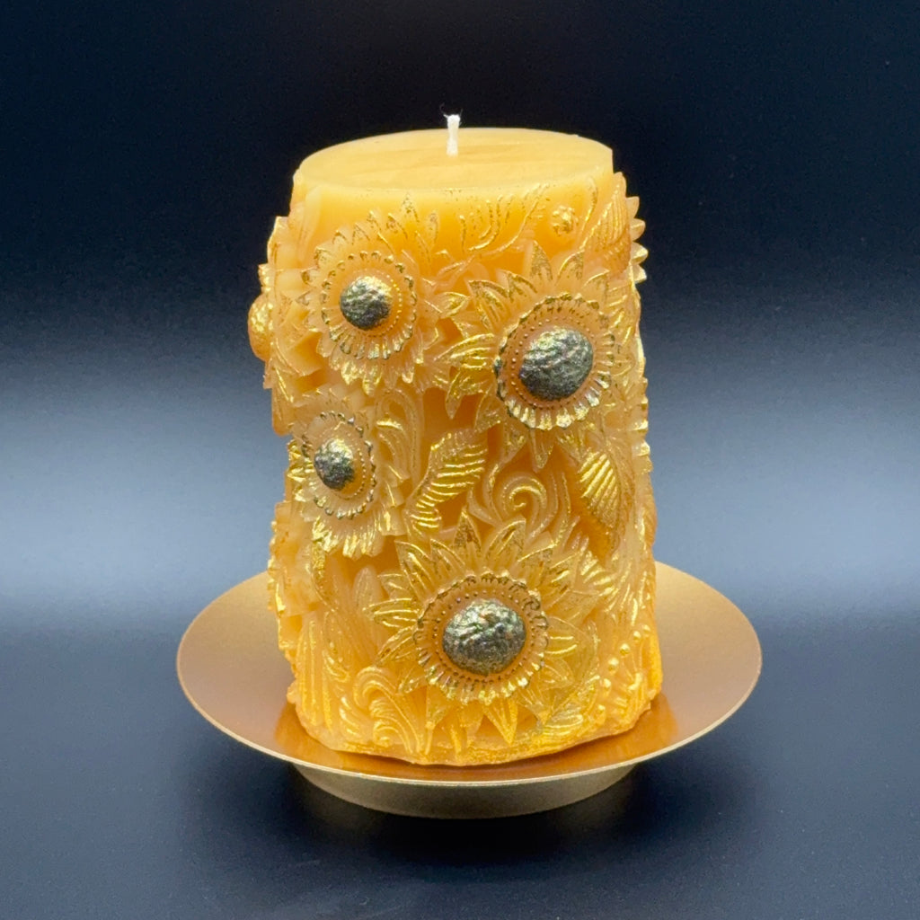 Sunflower Meadow - Handmade Decorative Beeswax Candle