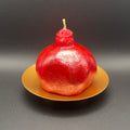 Pomegranate Beeswax Candle | Unscented, Clean-Burning Glow