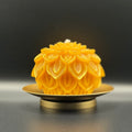 Lotus Sphere Beeswax Candle | Unscented, Clean-Burning Glow