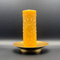 Sun & Moon Beeswax Candle | Unscented, Clean-Burning Glow
