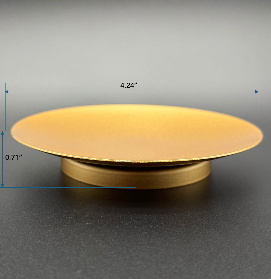 Gold Iron Candle Plate
